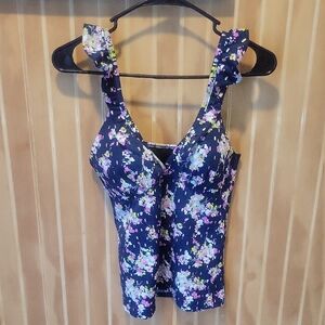 Floral Print Women's Swim Top